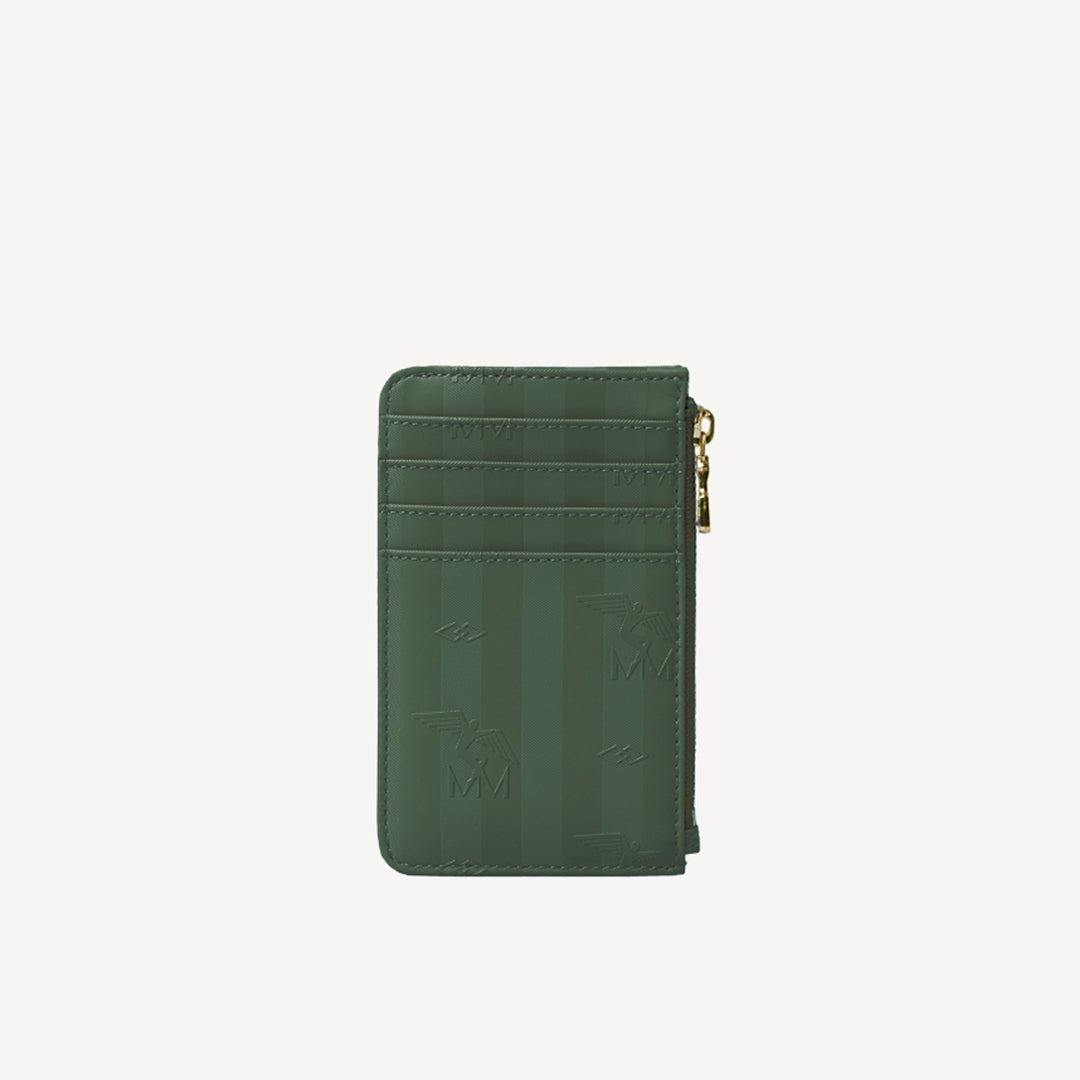 GY | Kreditkartenetui olive grün/gold - frontal