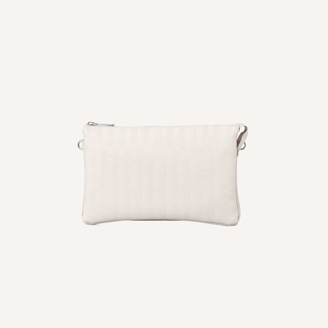 GLAND | Umhängetasche pearl weiss/silber - hinten