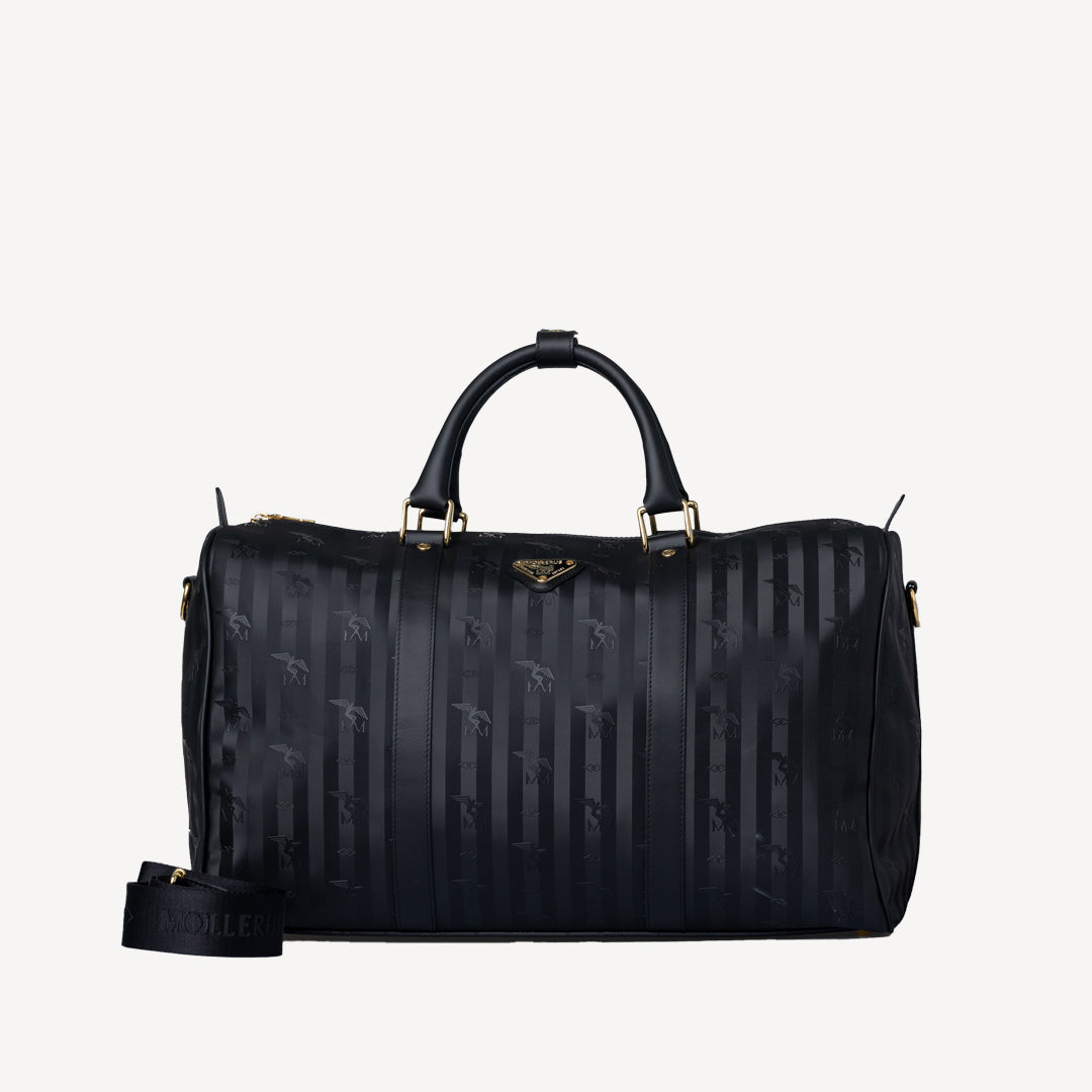 MADRID | Reisetasche classic schwarz/gold - frontal