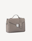 MARLY | Umhängetasche taupe grau/silber - seitlich