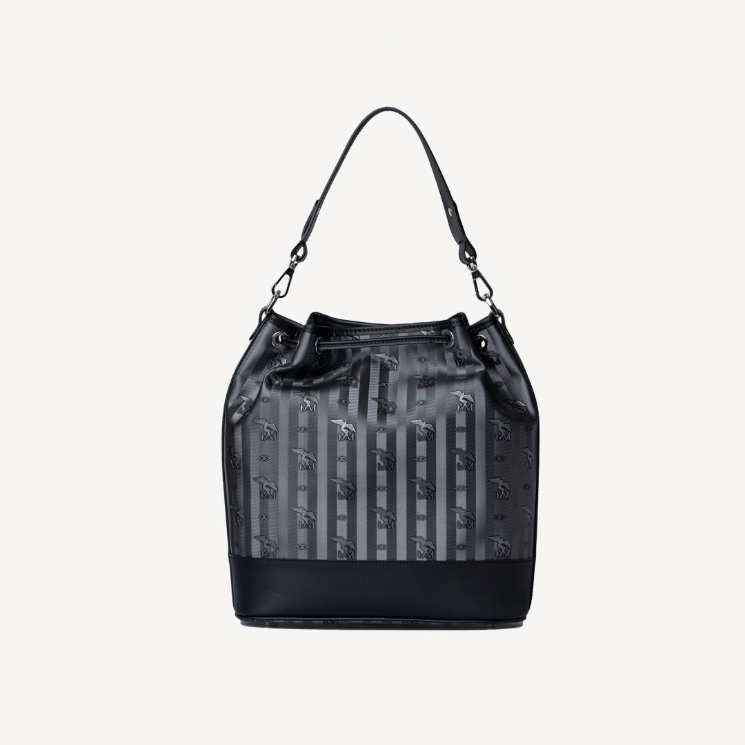 NIESEN | Beuteltasche metallic schwarz/silber - hinten