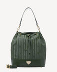 NIESEN | Beuteltasche olive grün/gold - frontal