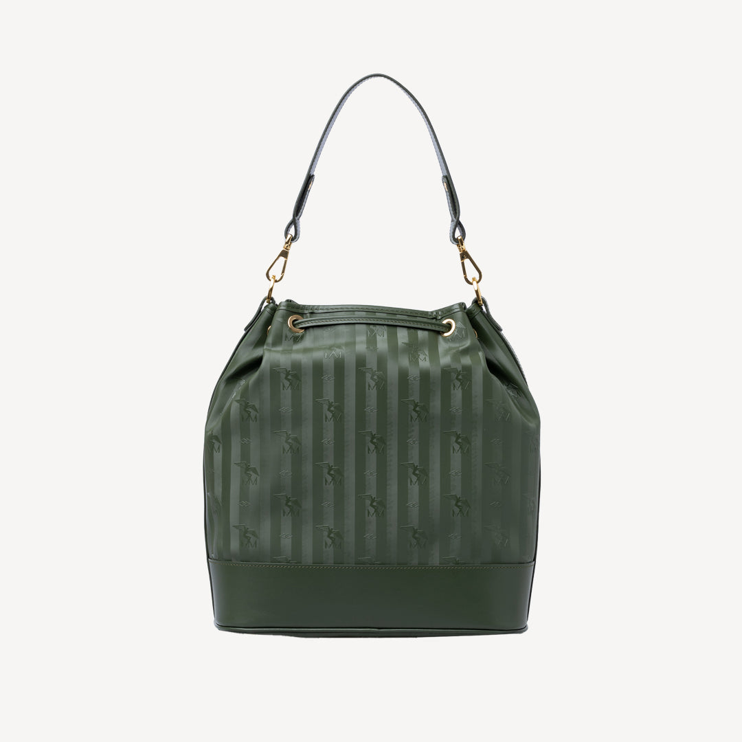 NIESEN | Beuteltasche olive grün/gold - hinten
