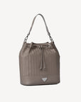NIESEN | Beuteltasche taupe grau/silber - seitlich