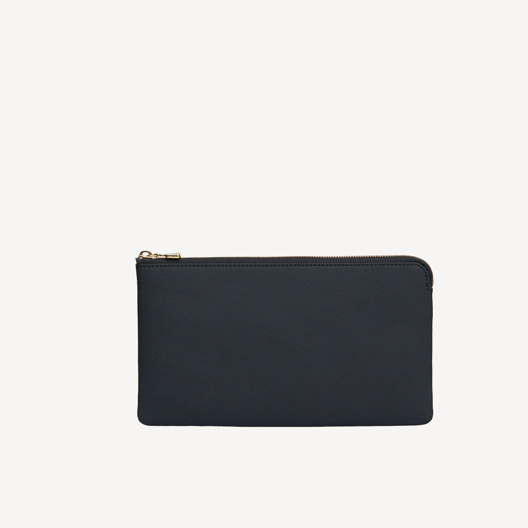 PIZ ELA | Necessaire Apfelleder schwarz/gold