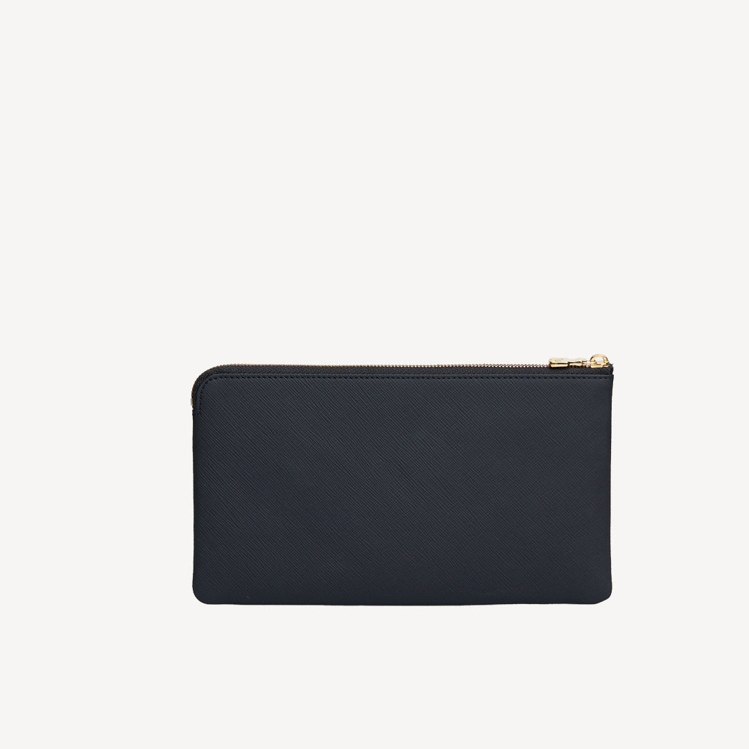 PIZ ELA | Necessaire Apfelleder schwarz/gold