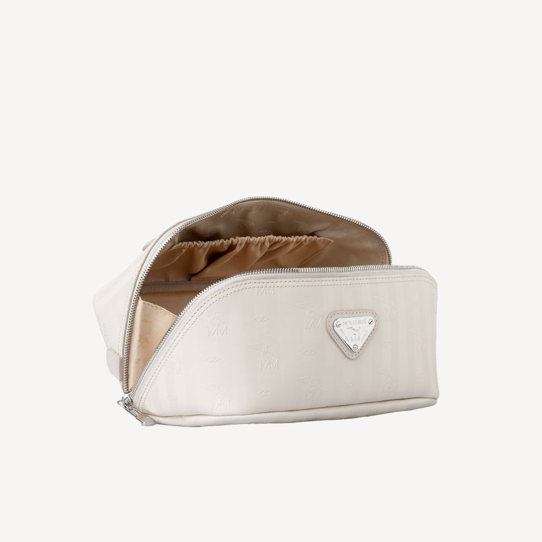SERVAZ | Necessaire pearl weiss/silber - innen