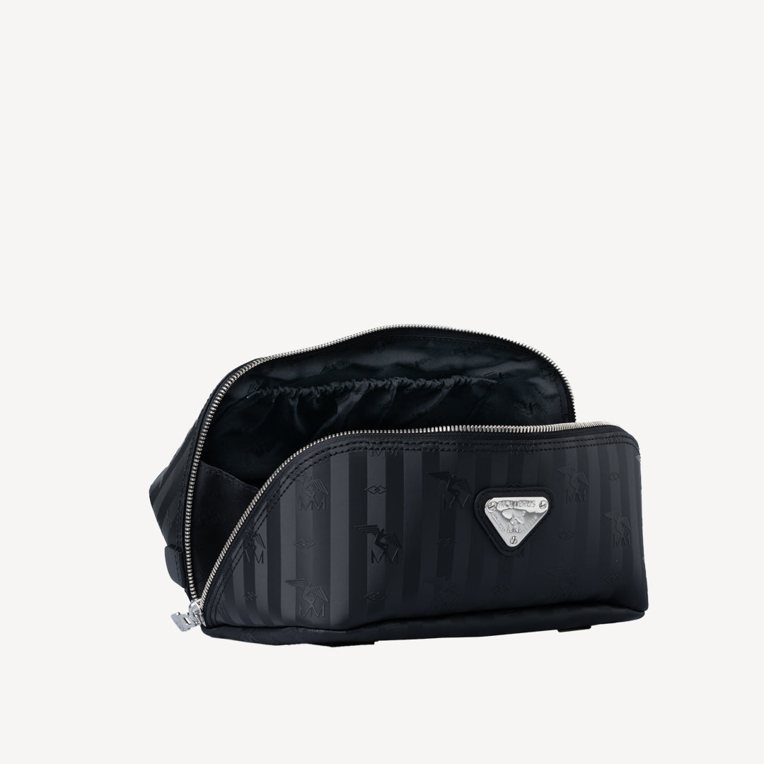 SERVAZ | Necessaire classic schwarz/silber - innen