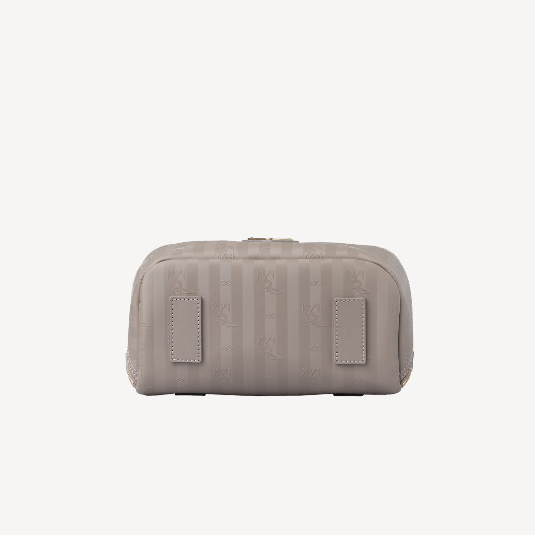 SERVAZ | Necessaire taupe grau/gold - unten