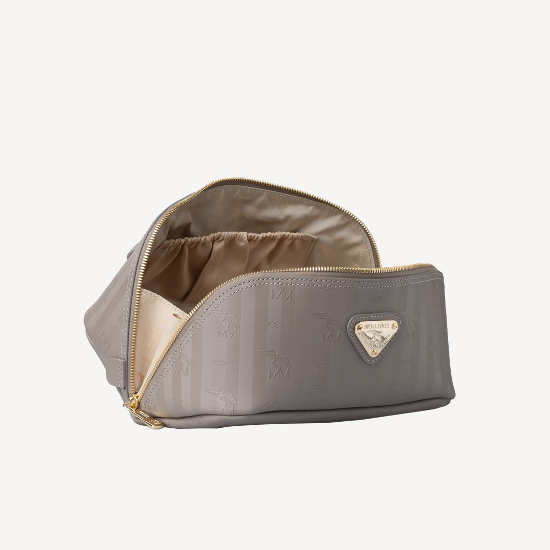 SERVAZ | Necessaire taupe grau/gold - innen