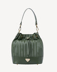 SION | Beuteltasche olive grün/gold - frontal