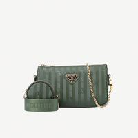 ZELL | Sac bandoulière vert olive/or