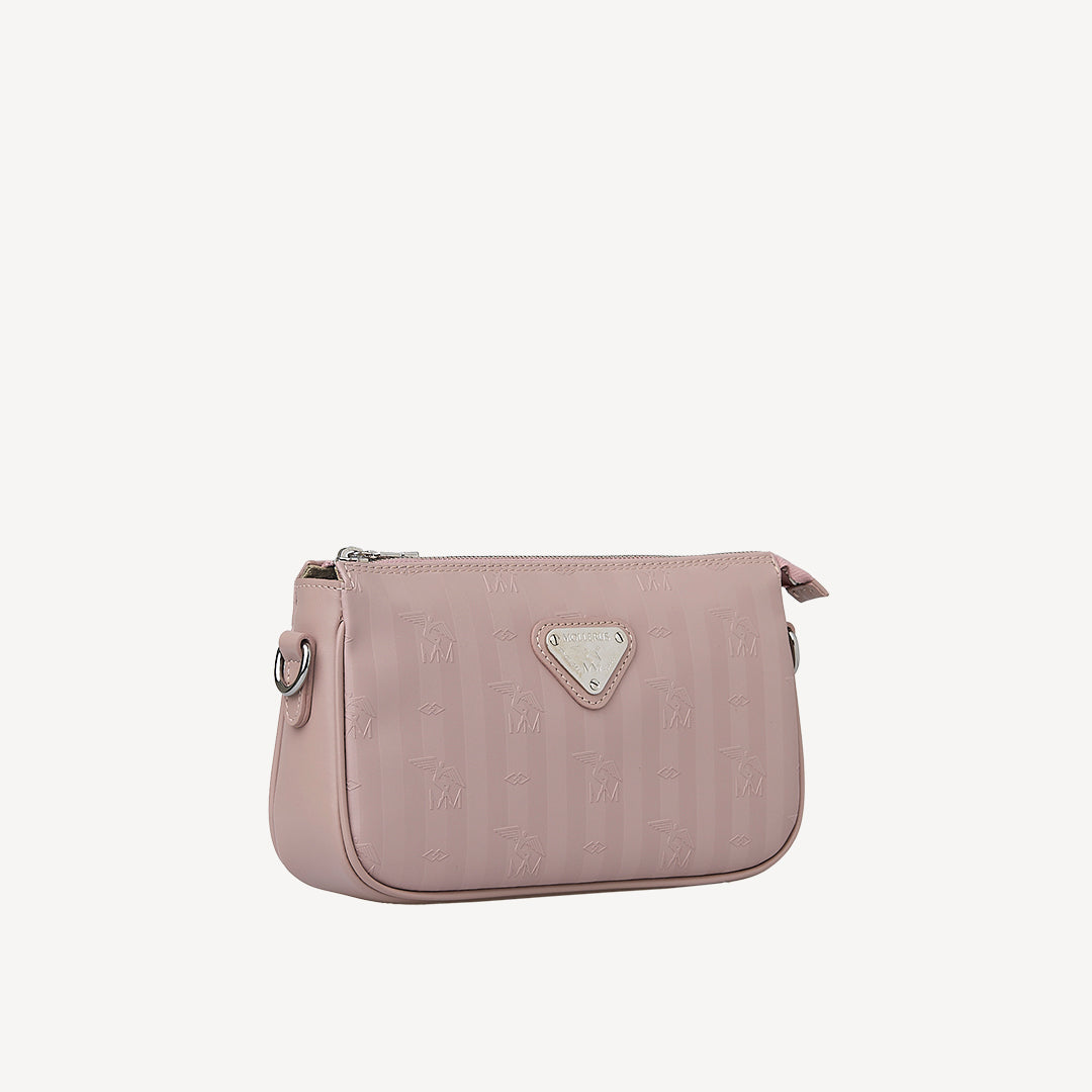 ZELL | Umhängetasche soft rosé/silber - SEITLICH