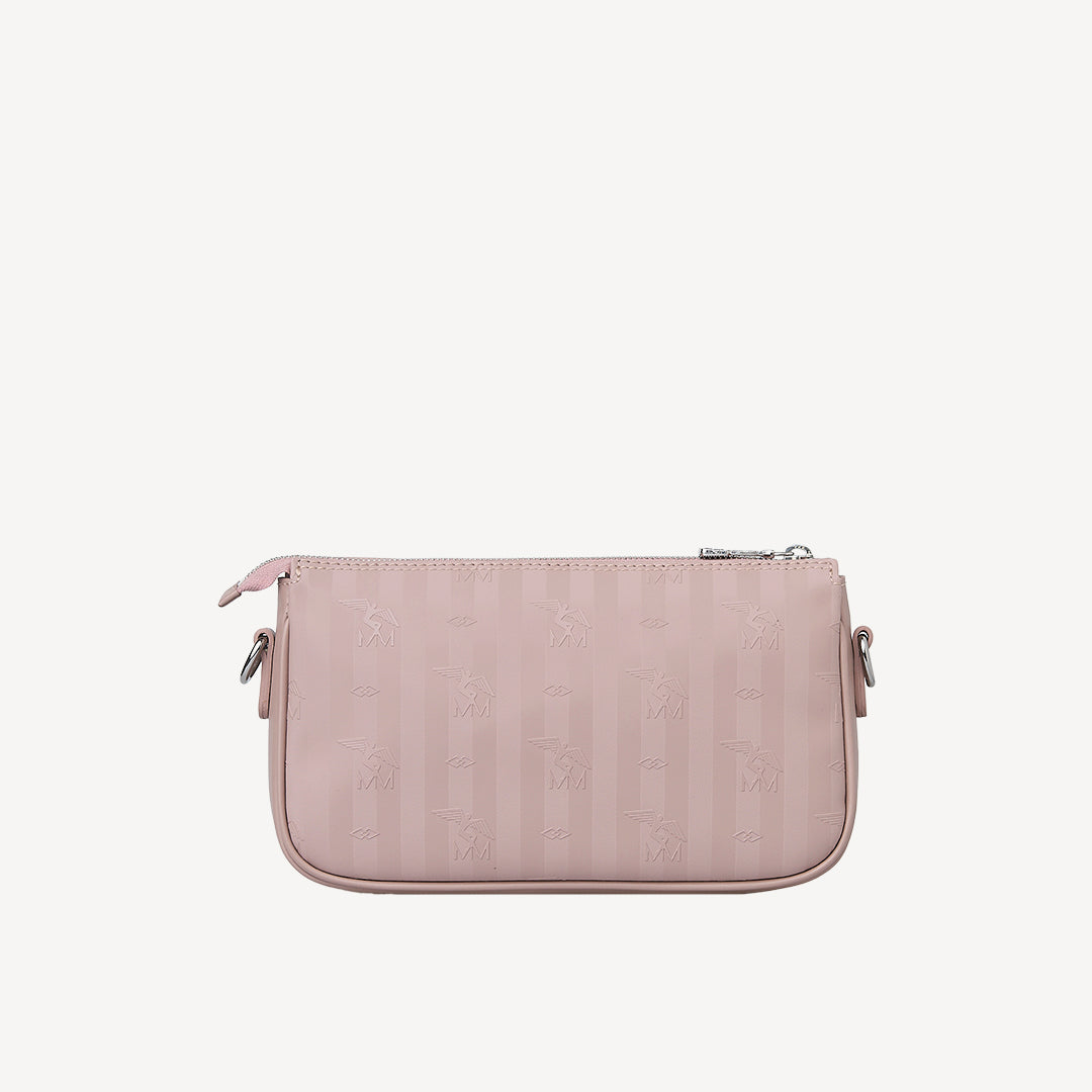 ZELL | Umhängetasche soft rosé/silber - VON HINTEN