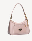 CASTIEL | Schultertasche soft rosé/gold - seitlich