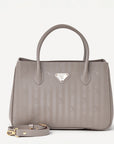 DONAT | Handtasche taupe grau/gold - frontal