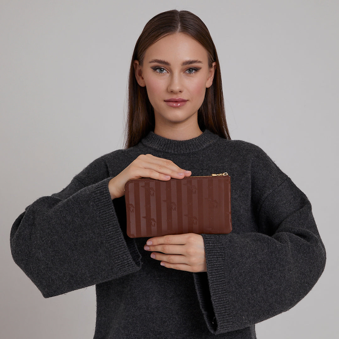 PIZ ELA | Pochette Mollerus hazelnut braun/gold