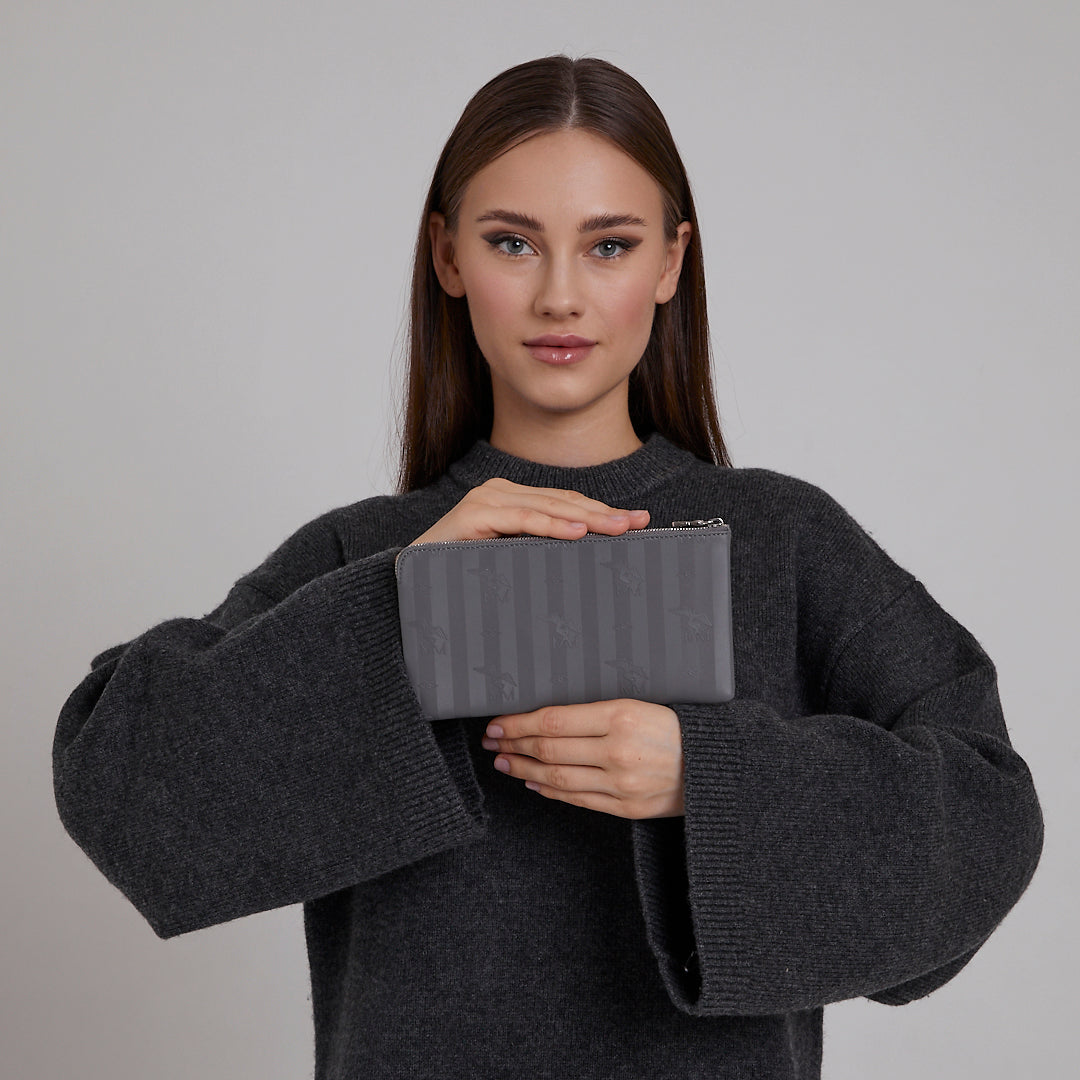 PIZ ELA | Mollerus Pochette elephant grau/silber