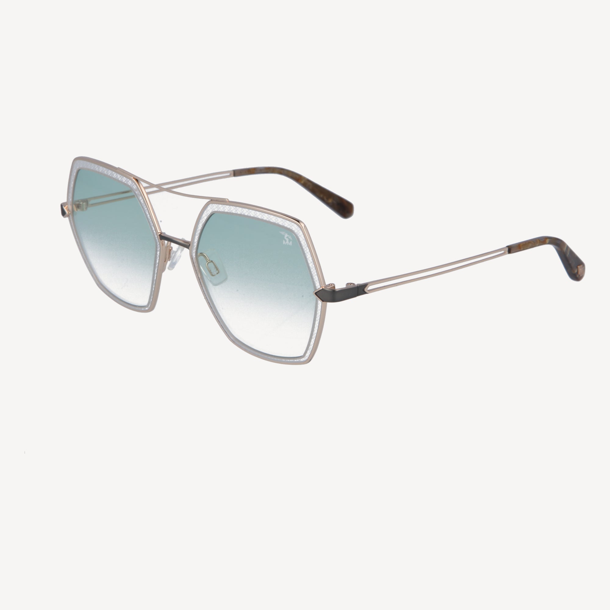BALFRIN | Sonnenbrille blau/gold - seitlich
