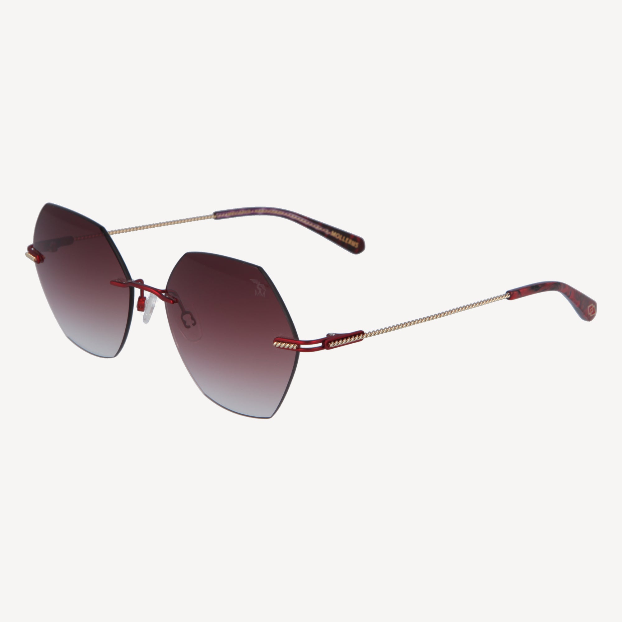 LA BERRA | Sonnenbrille rot/gold - seitlich