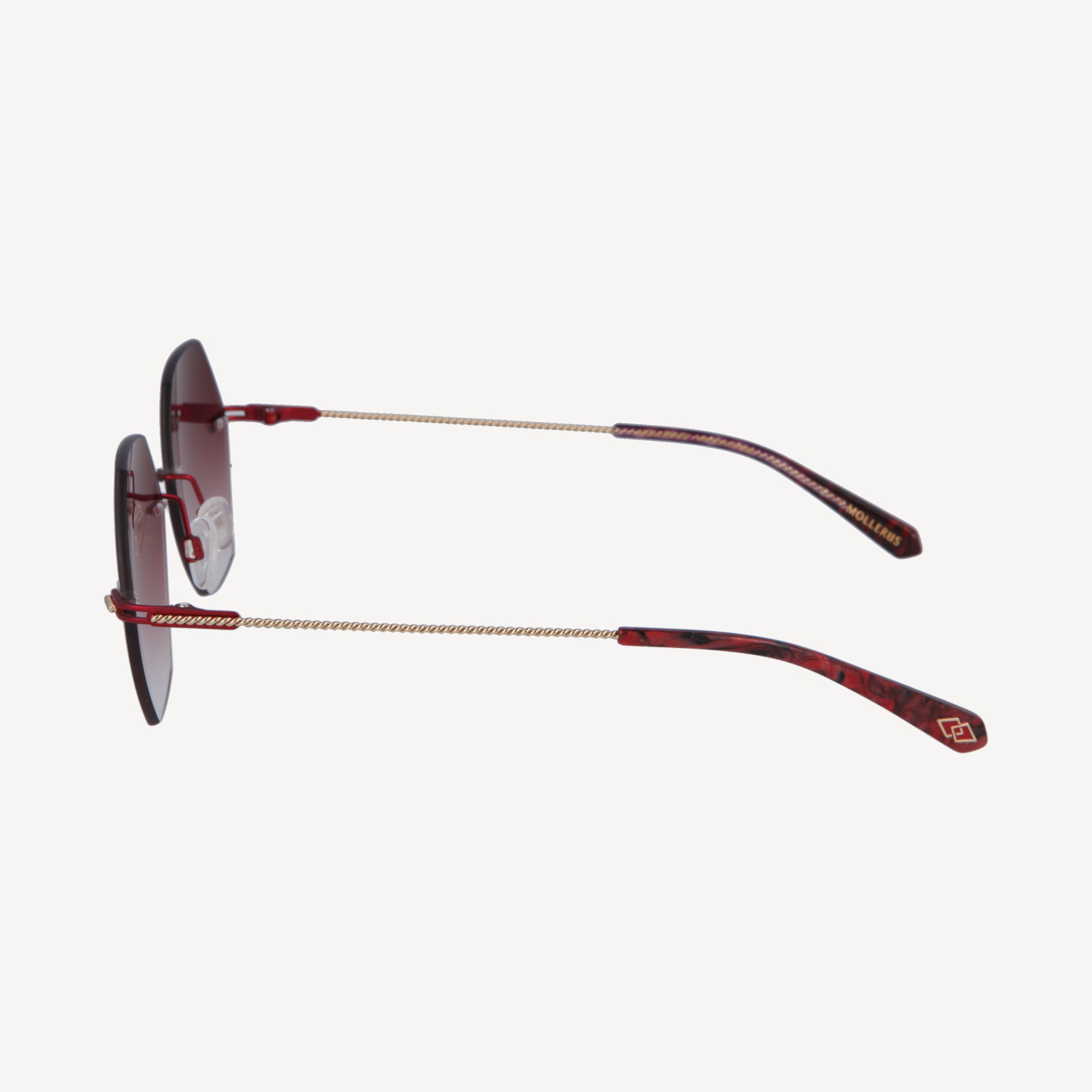LA BERRA | Sonnenbrille rot/gold - von der Seite