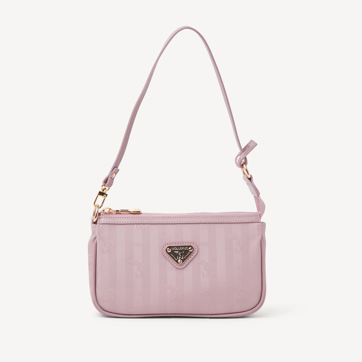 MISSY | Schultertasche rosé/gold - frontal