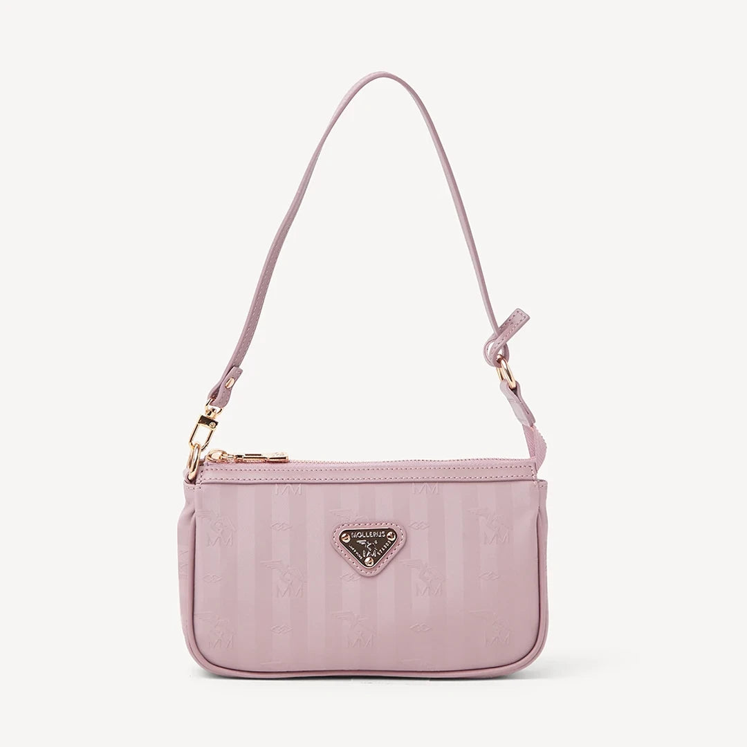 MISSY | Schultertasche soft rosé/gold - frontal