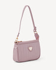 MISSY | Schultertasche rosé/gold - seitlich
