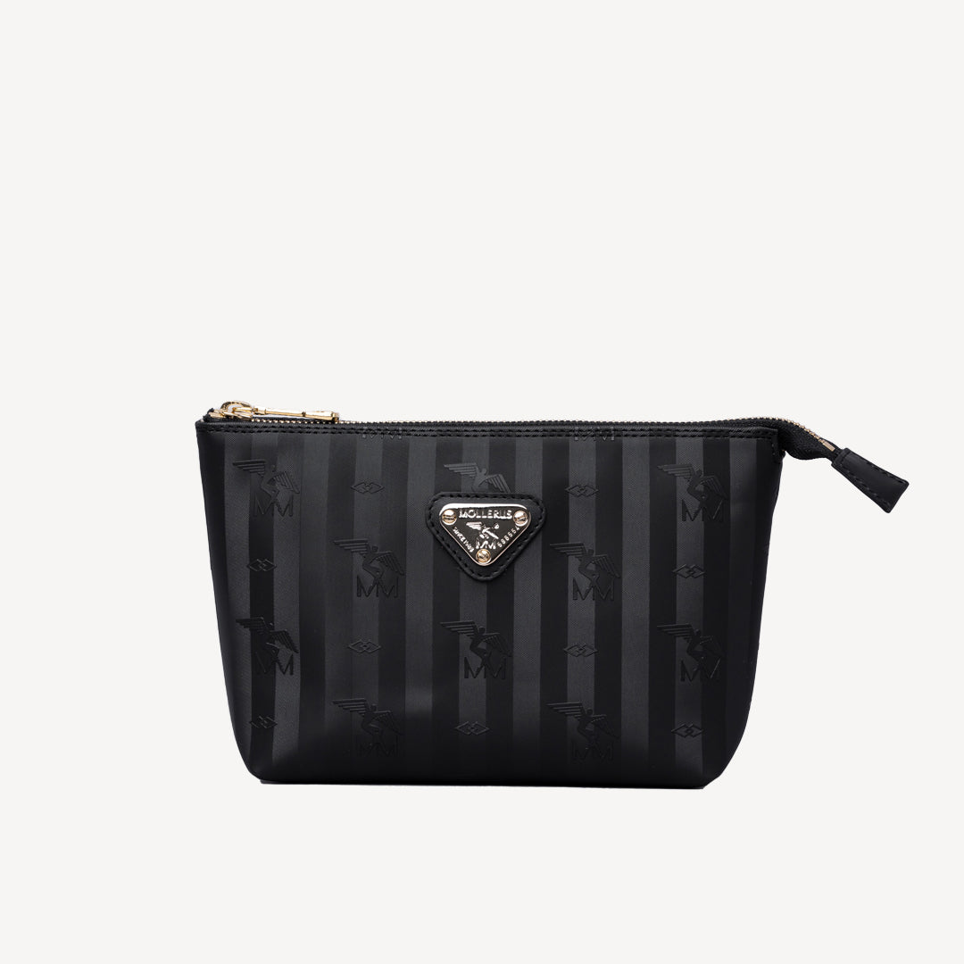 GONZEN | Necessaire classic schwarz/gold - frontal