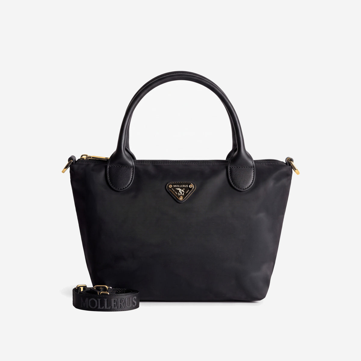WENGEN | Shopper Nylon classic schwarz/gold - frontal