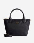 WENGEN | Shopper Nylon classic schwarz/gold - frontal
