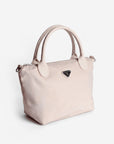 WENGEN | Shopper Nylon pearl weiss/silber - leicht seitlich 