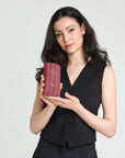 RUCHEN | Glasses case antique red/gold