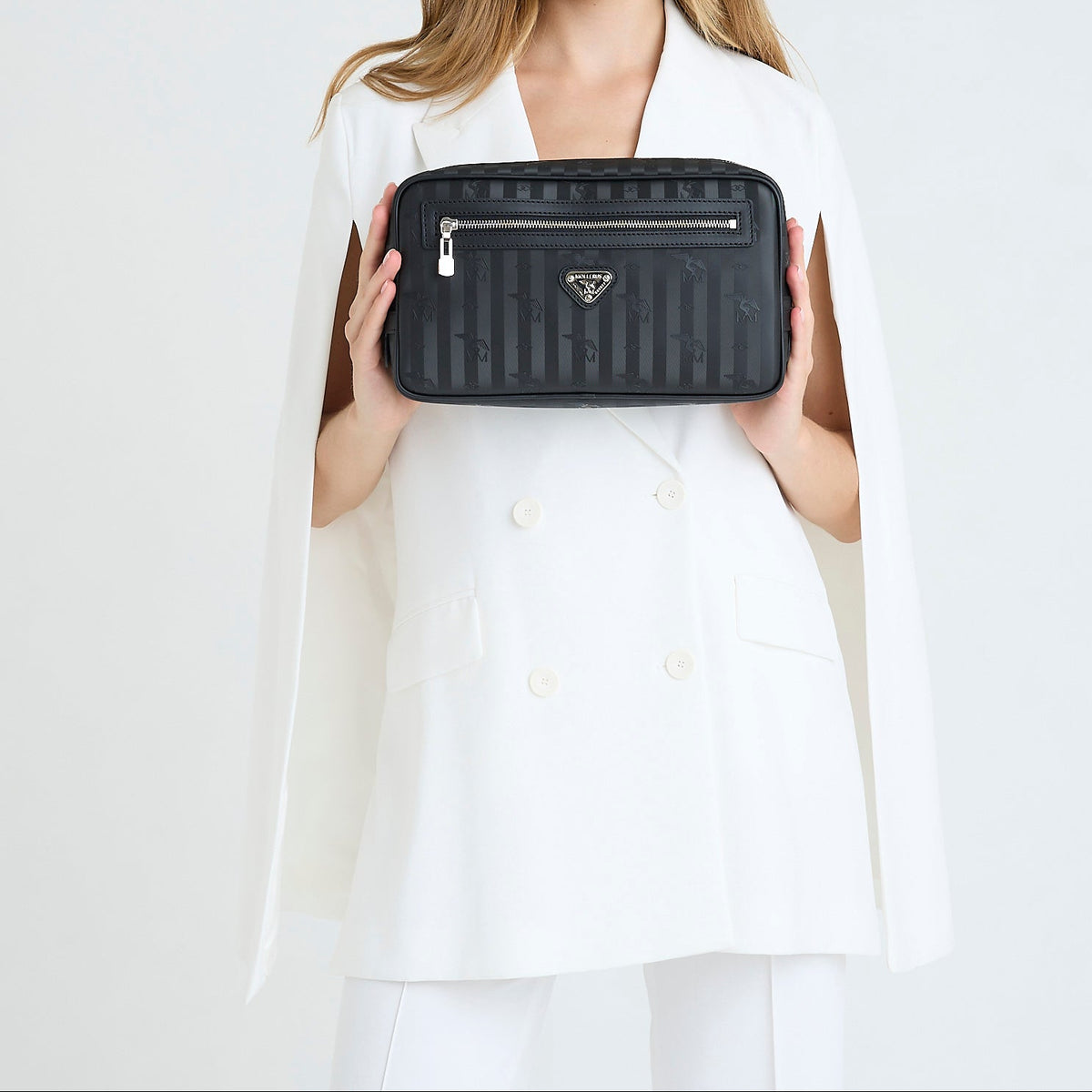 GURTEN | Necessaire classic nero/argento - INDOSSATO
