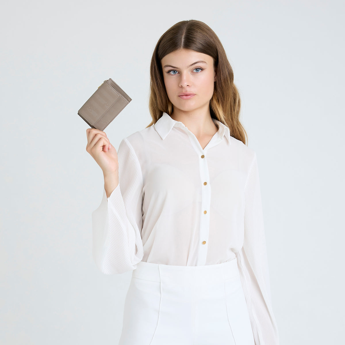 BUIN | Credit card case taupe grey/gold