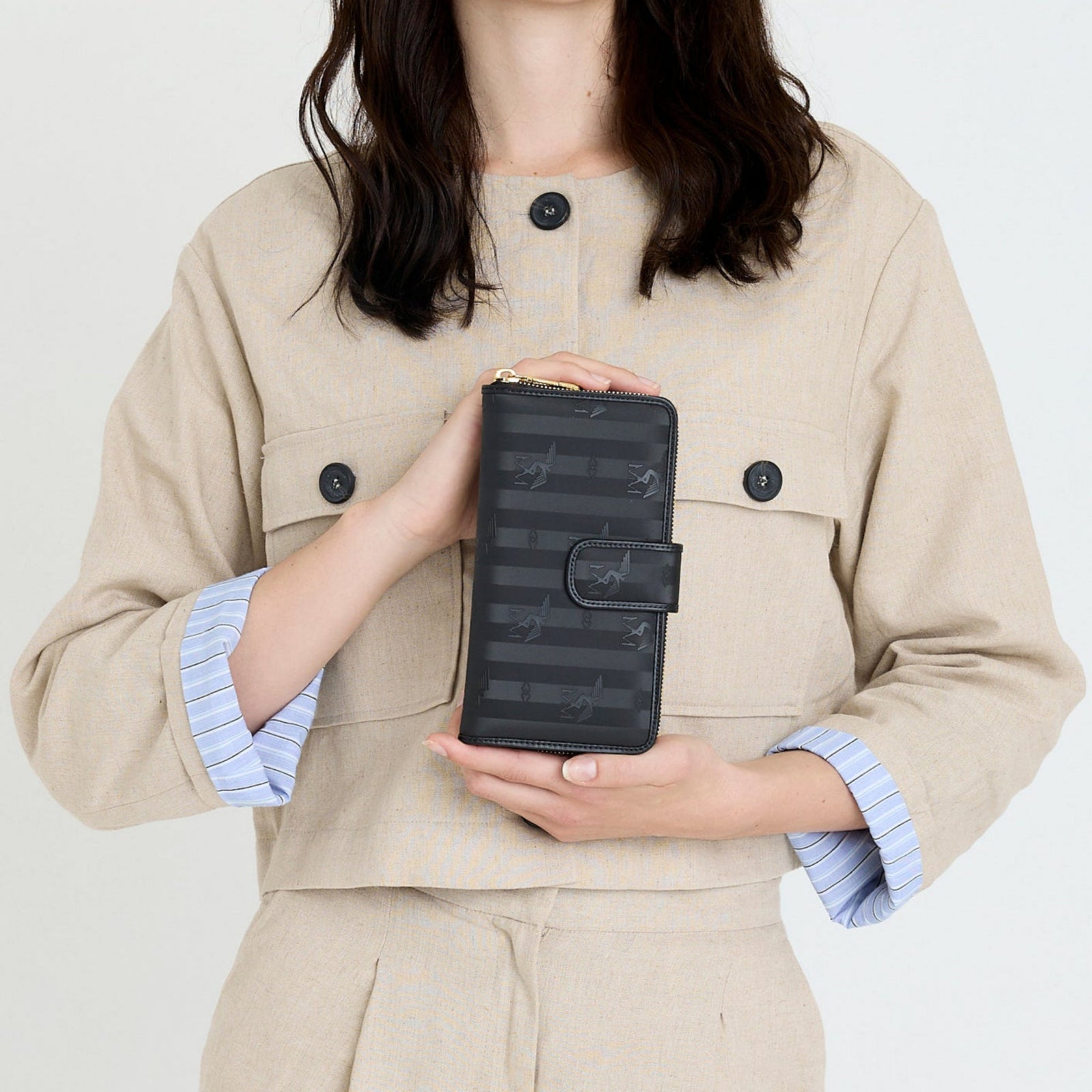 MATTERHORN | Portemonnaie classic schwarz/gold - frontal