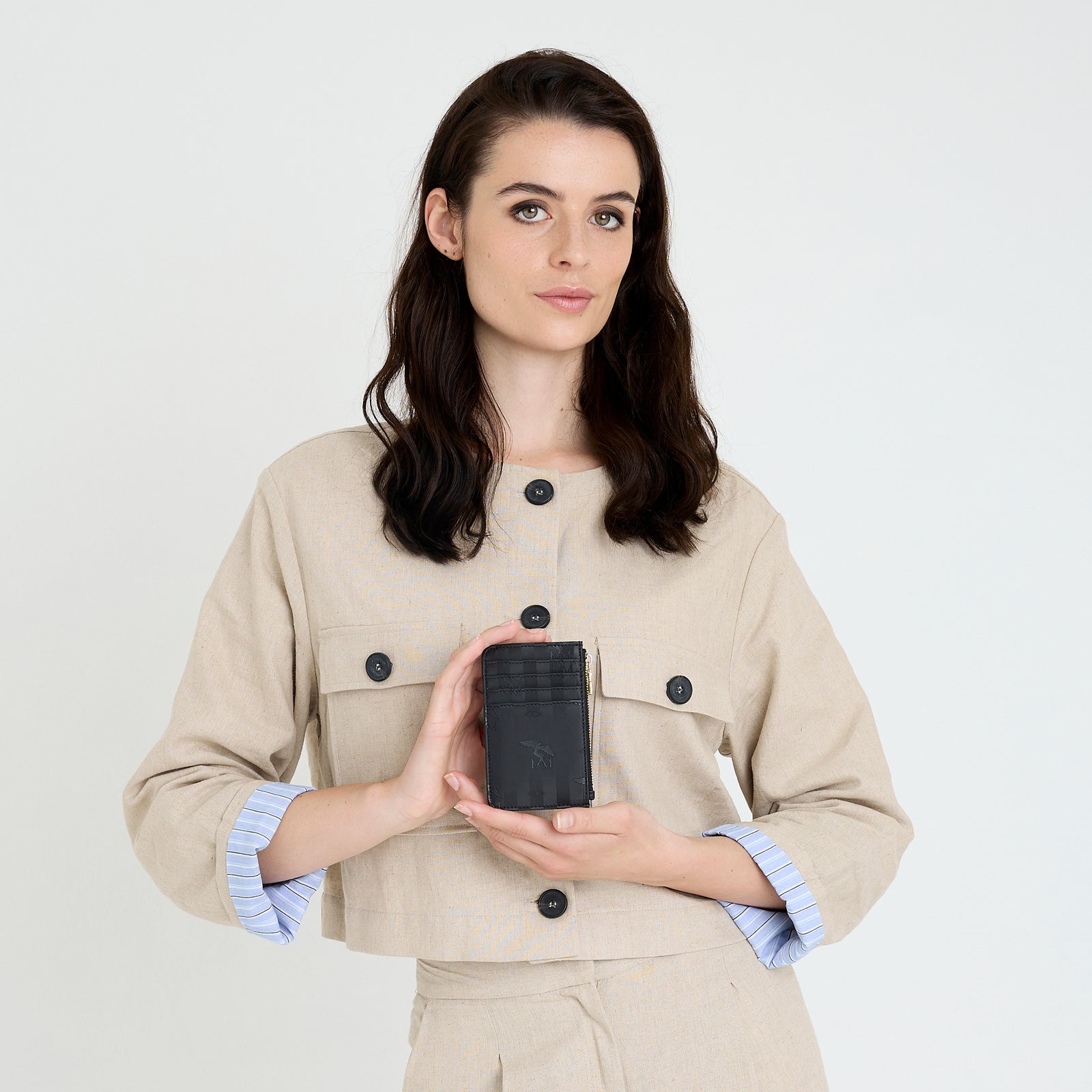 GY | Kreditkartenetui classic schwarz/gold - frontal