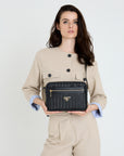 LONDON | Umhängetasche classic schwarz/gold - ON BODY