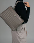 SULZ | Sac à main taupe gris/or