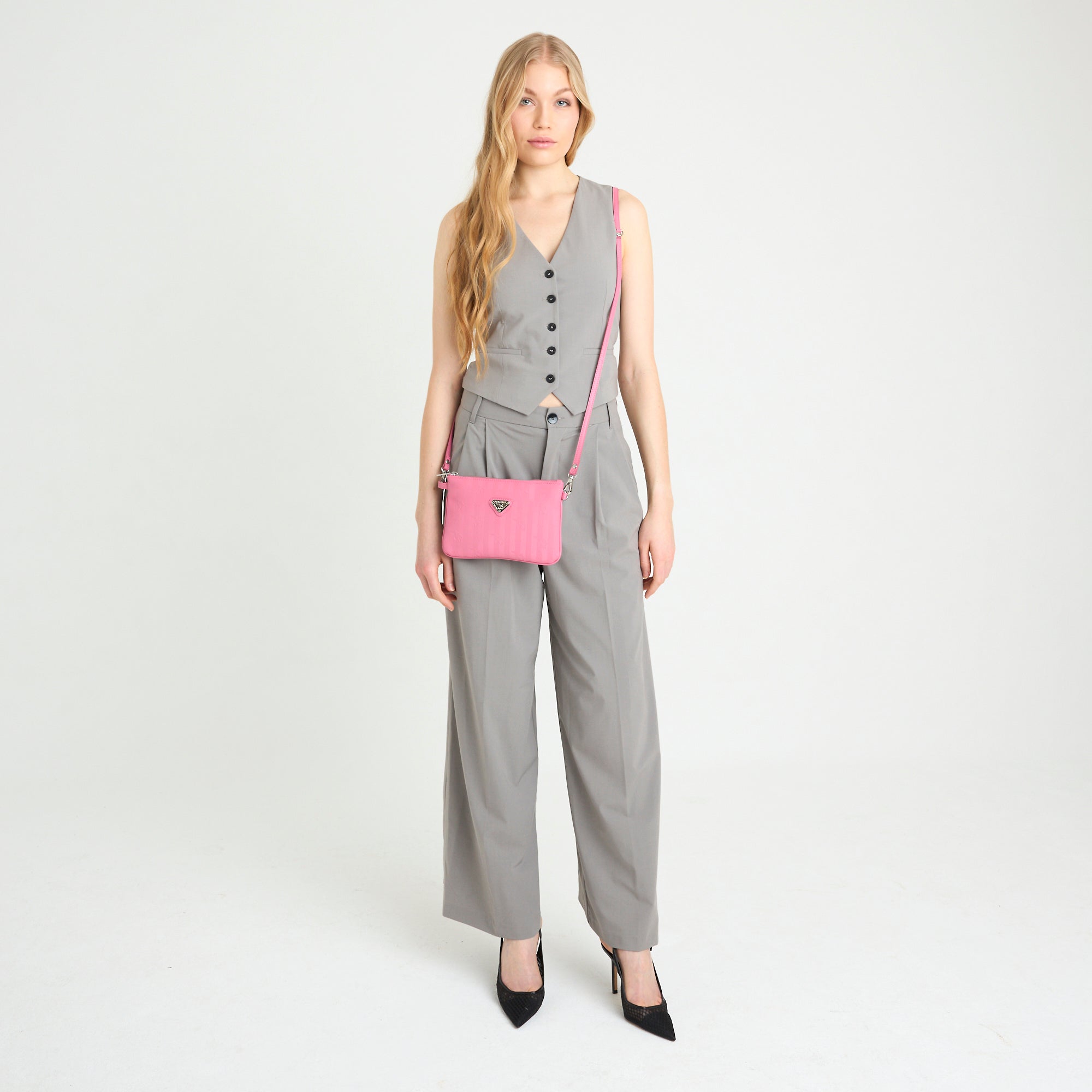 TAMINS | Umhängetasche bubble pink/silber - full bofy