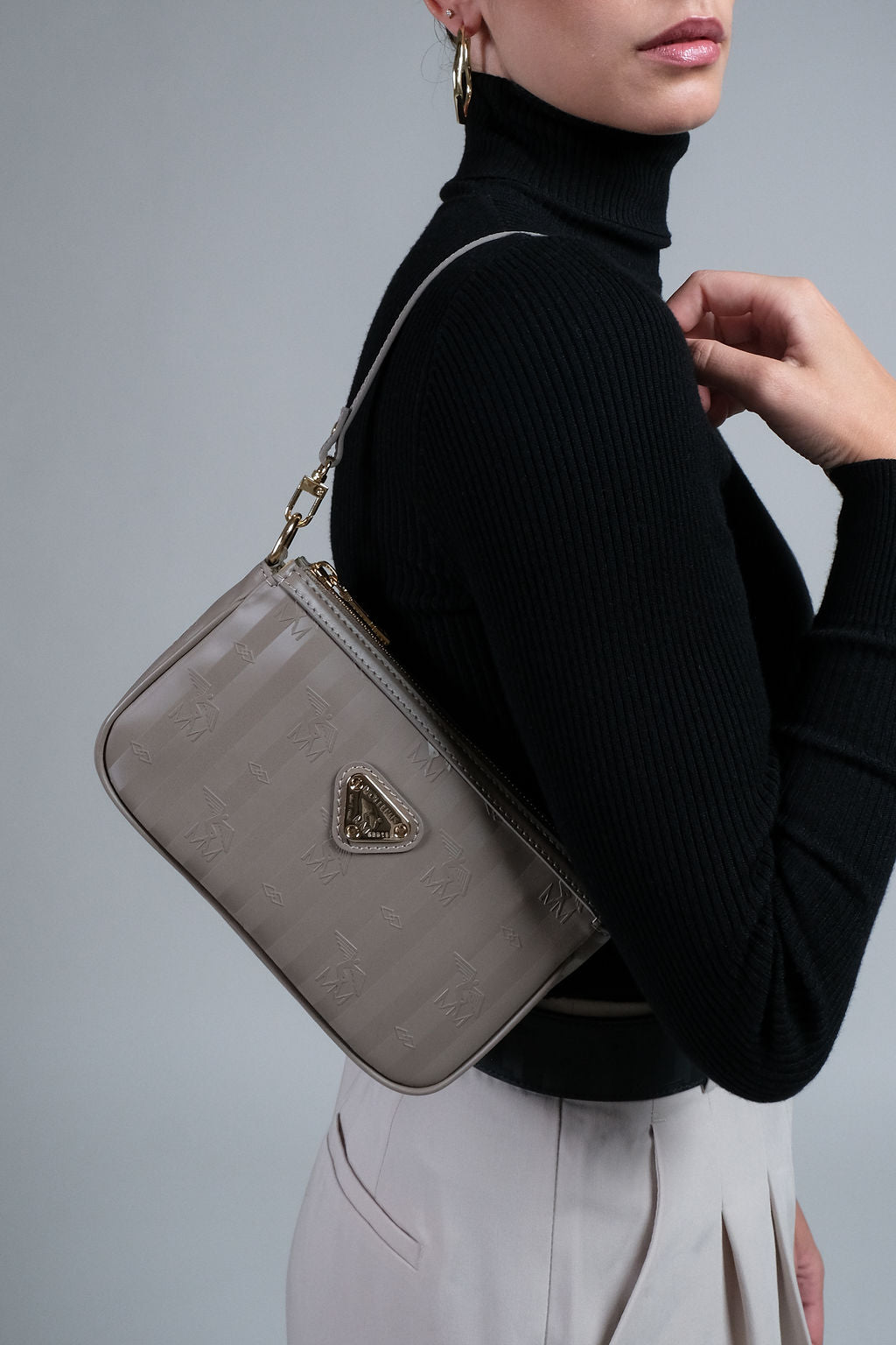 MISSY | Shoulderbag taupe/gold