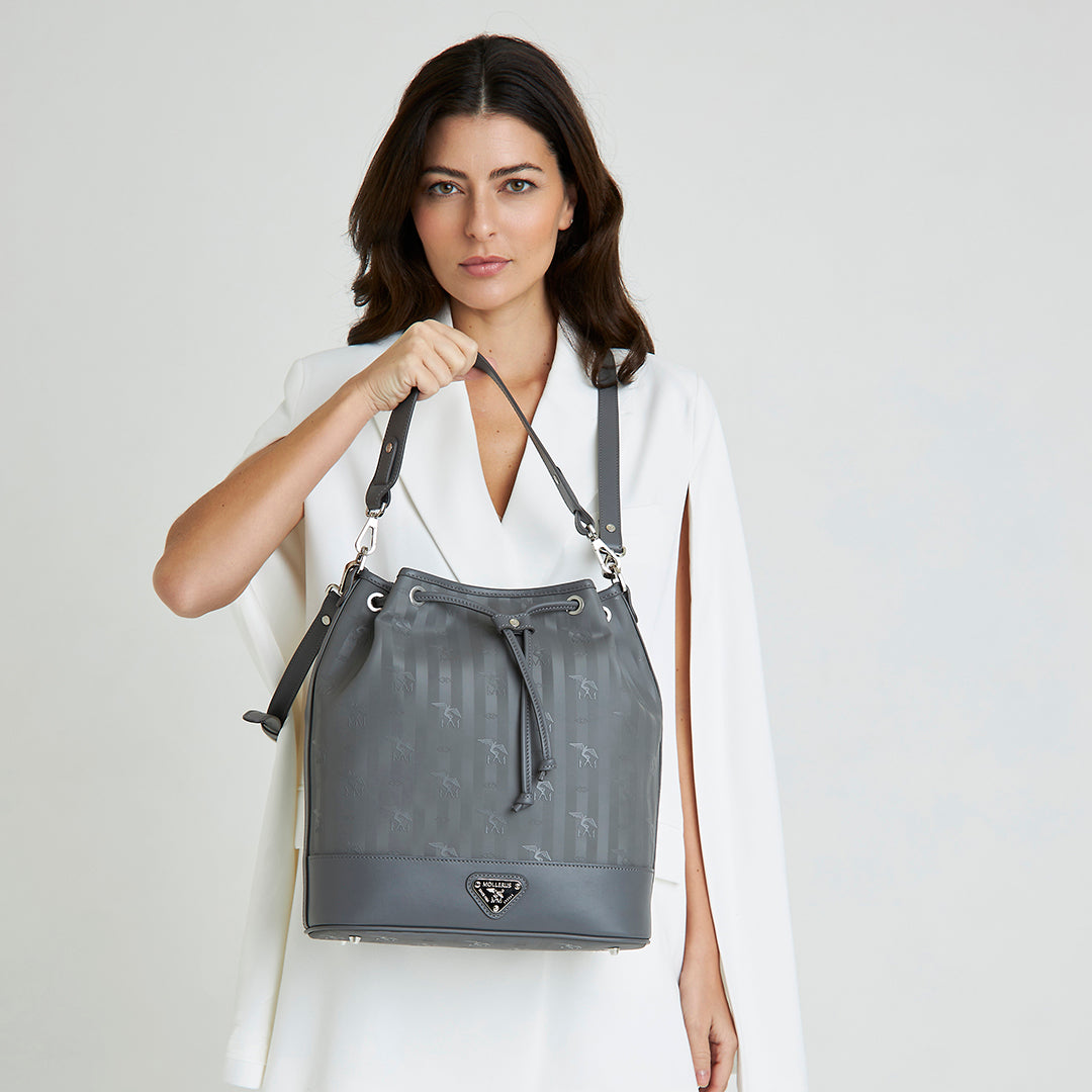 NIESEN | Beuteltasche elephant grau/silber - frontal