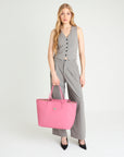 ZUERICH | Shopper classic bubble pink/silber - full body