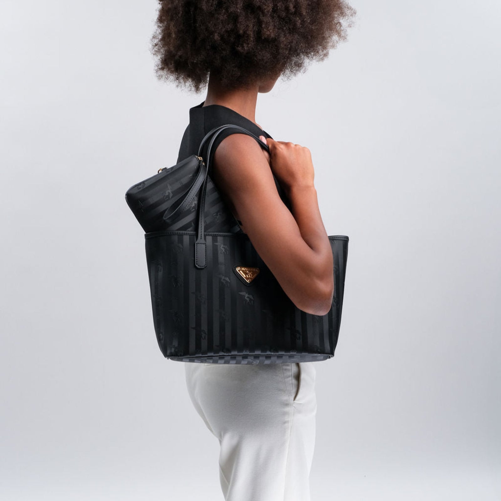 GENF | Shopper classic schwarz/gold  frontal