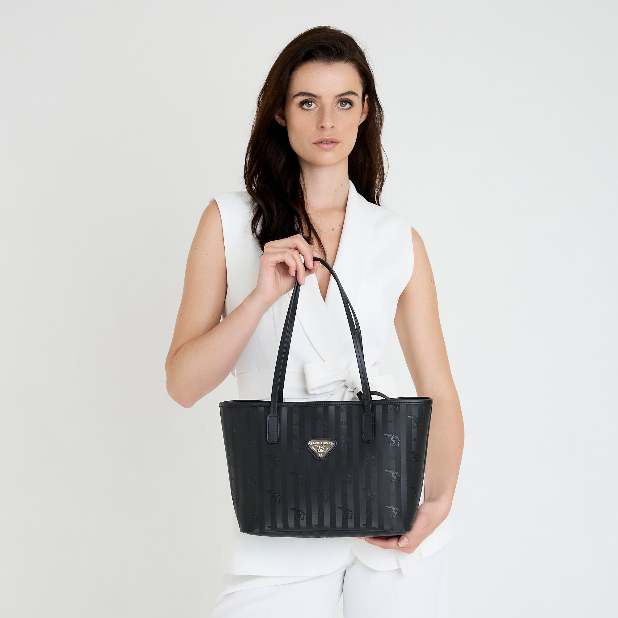 Mollerus Handtasche Grau Schwarz Handtasche Mollerus Shopper