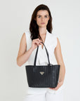 GENF | Shopper classic schwarz/silber - ON BODY