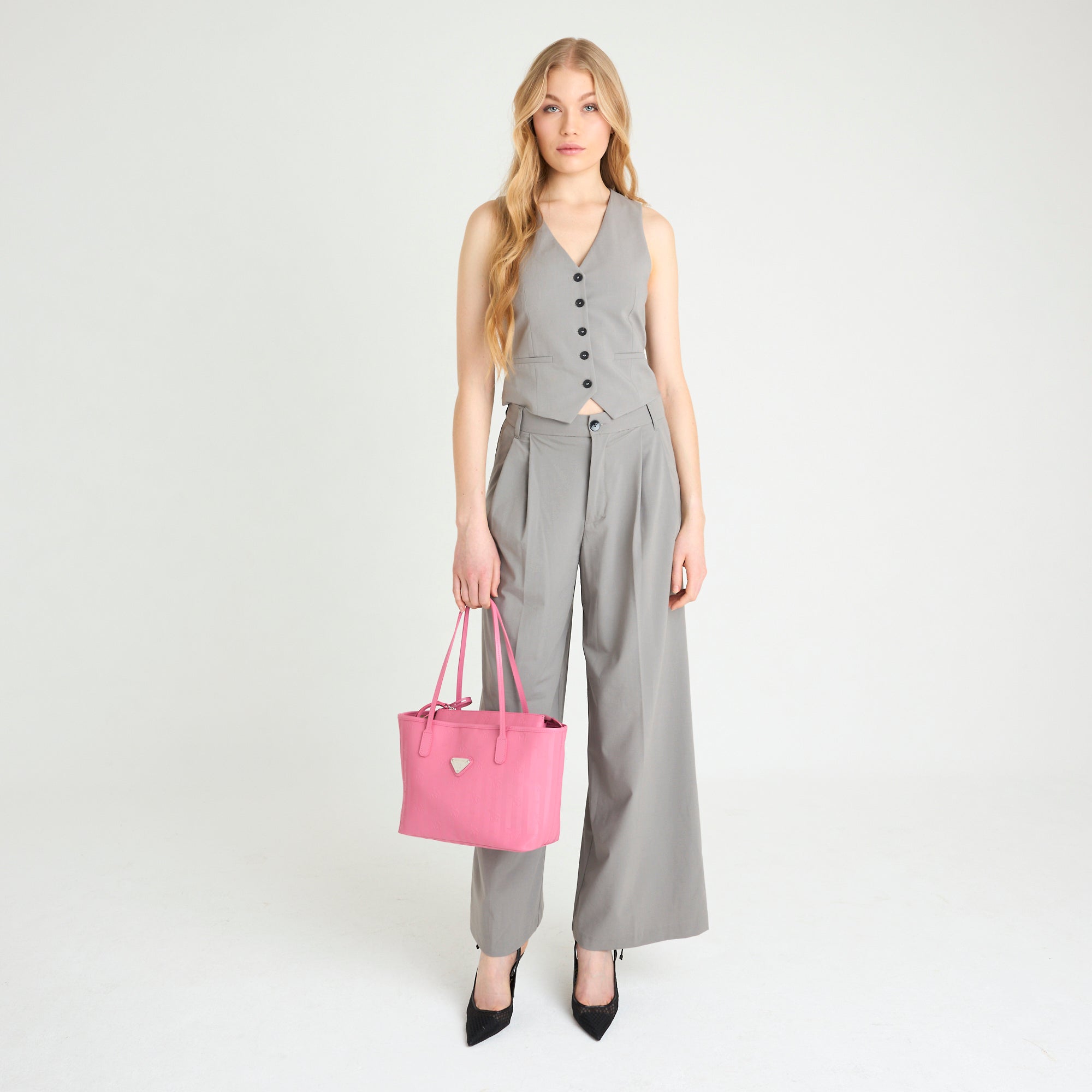 GENF | Shopper bubble pink/silber - full body