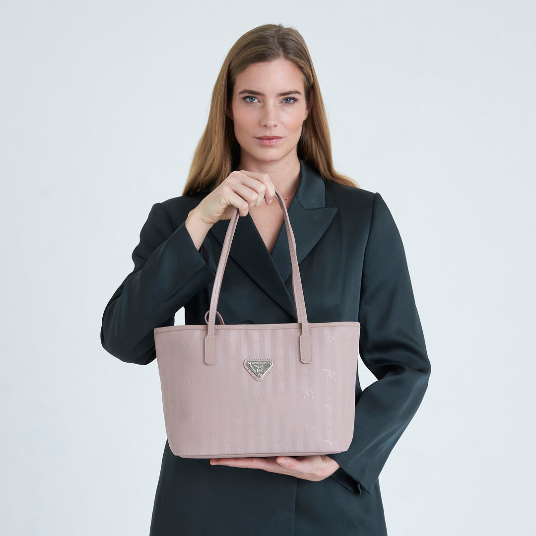 GENF | Shopper soft rosé/silber - ON BODY