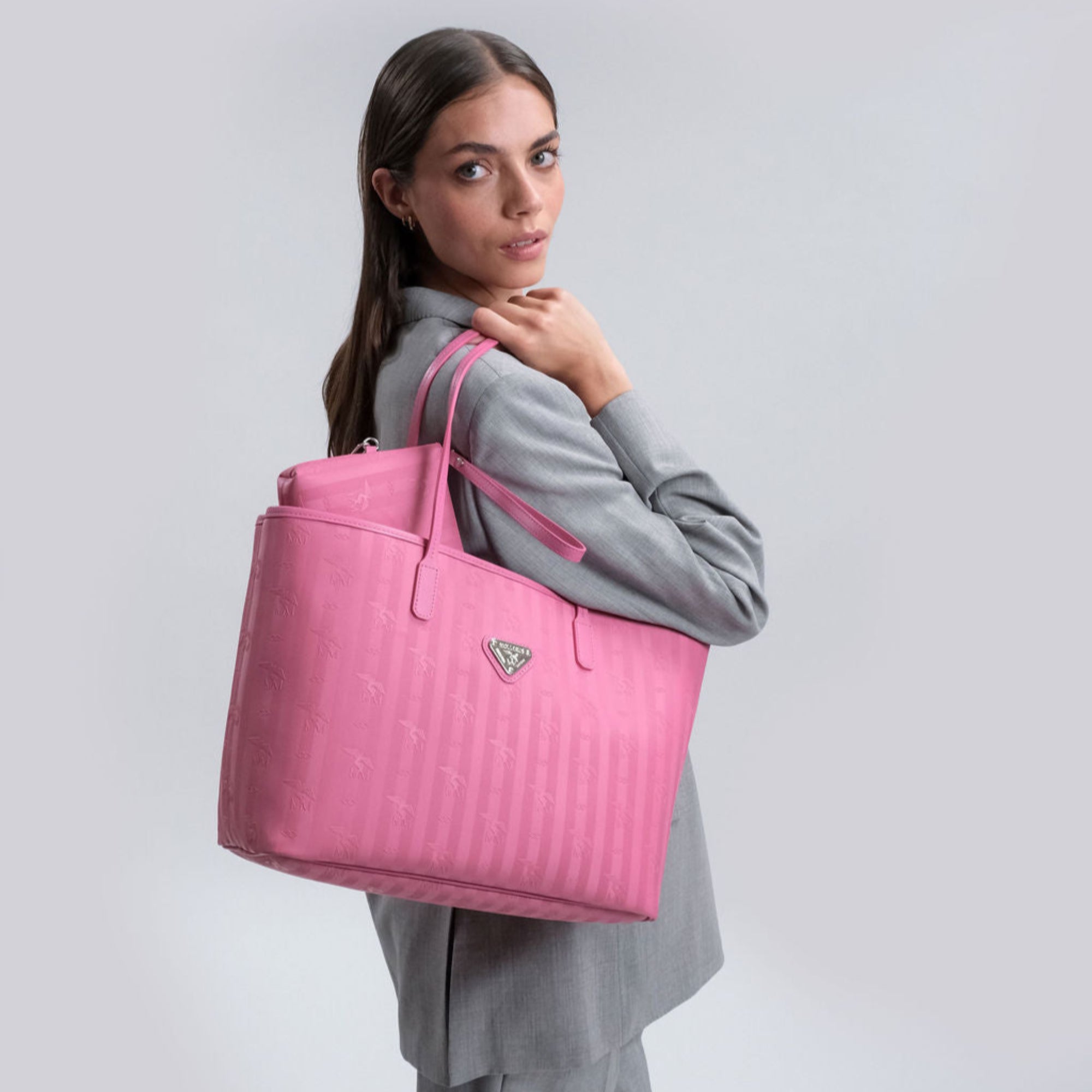 BERN | Shopper bubble pink/silber - ON BODY