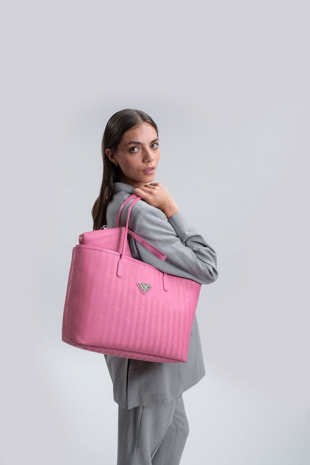 BERN | Shopper bubble pink/silber - FRONTAL